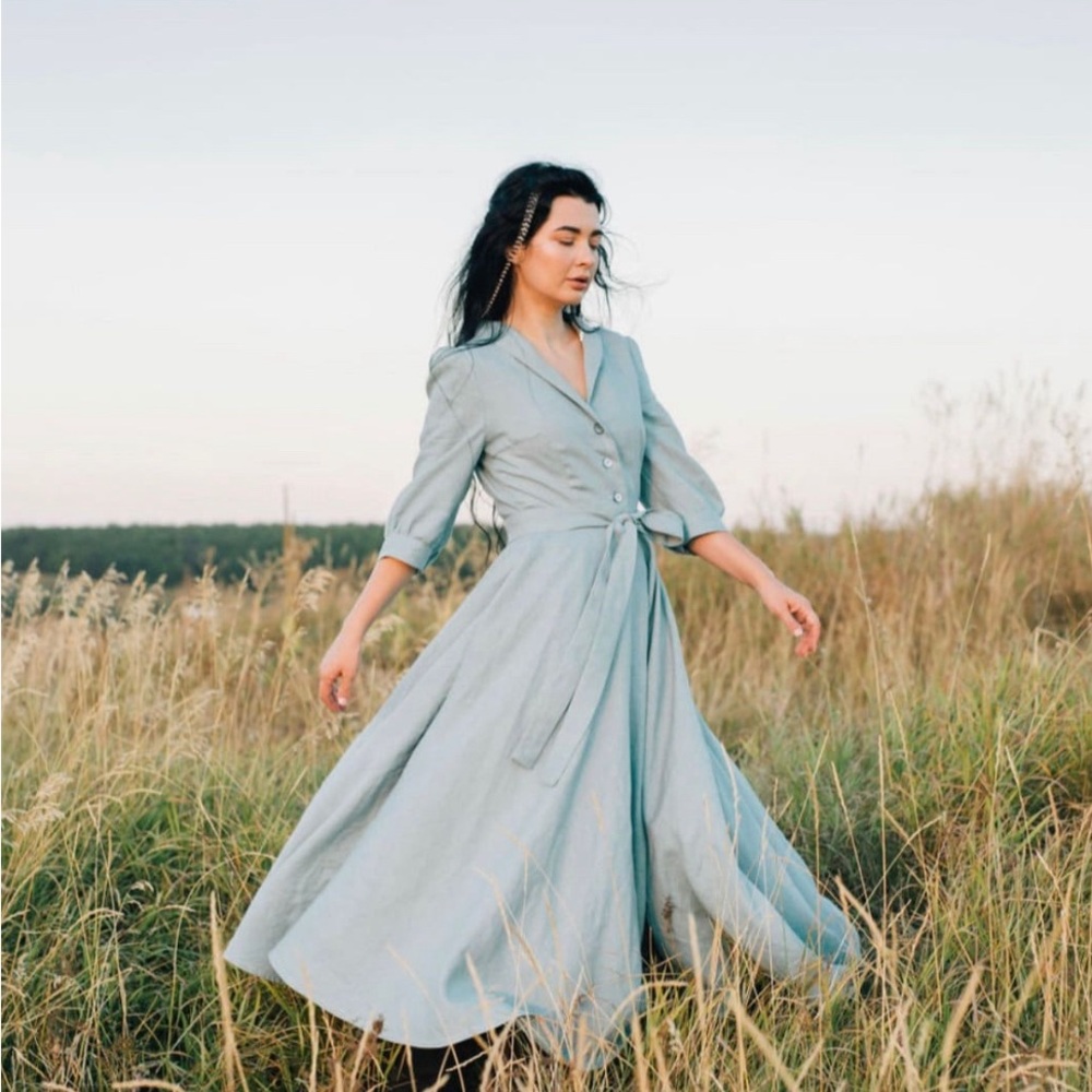 European Linen Dress